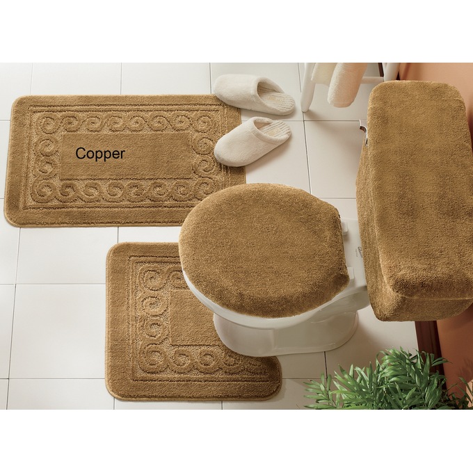 5 Piece Scroll Bath Rug Set Ginny S