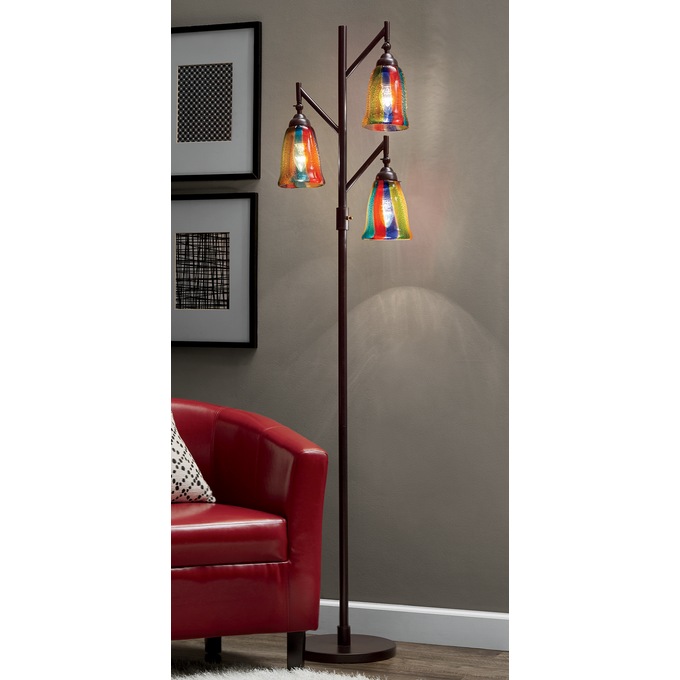 Rainbow Blown Glass Floor Lamp Ginny S
