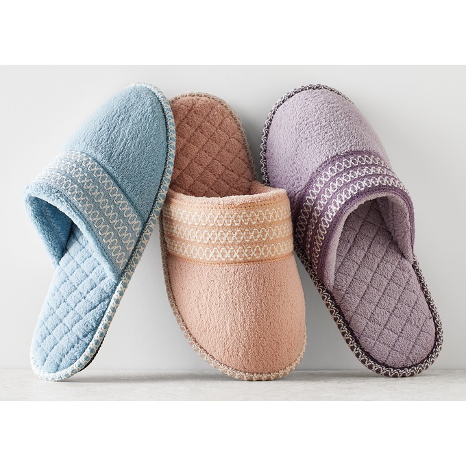 MUK LUKS Micro Chenille Wide Tape Scuff, , large