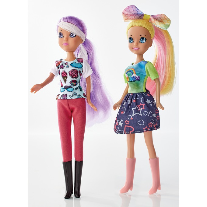 Set of 2 Cutesy Bow Dolls, , large
