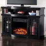 Black Media Center Fireplace, , large