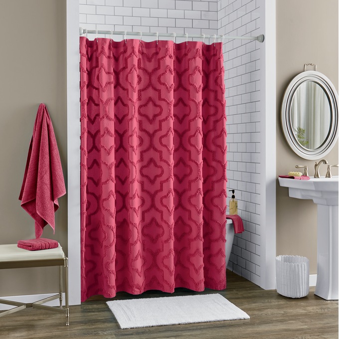 Color Connection Chenille Shower Curtain, , large