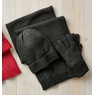 Rhinestone-Embellished Hat, Scarf & Glove Set, , large
