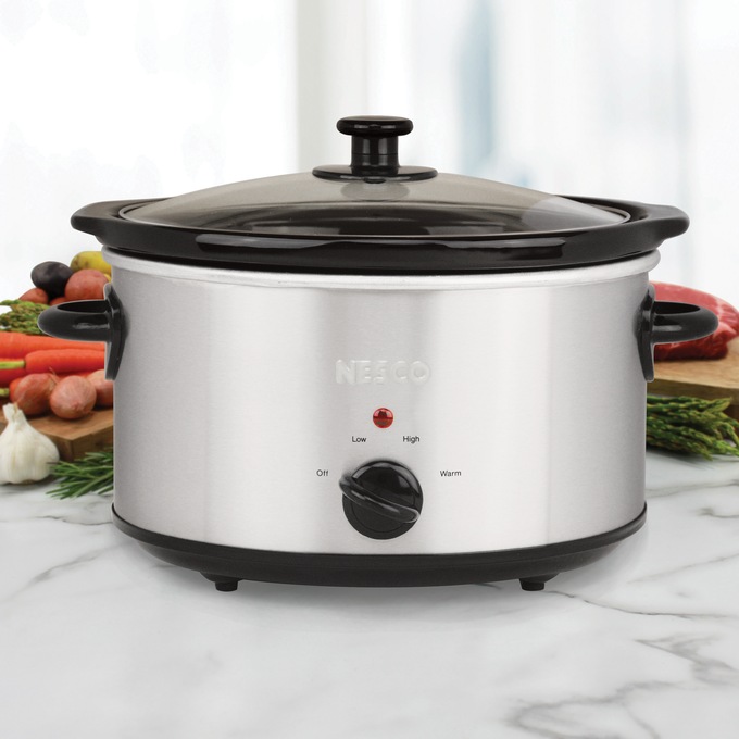 Nesco 4-Qt. Stainless Steel Slow Cooker, , large