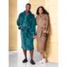 Unisex Plush Fleece Robe with Monogram Personalization Option, , large