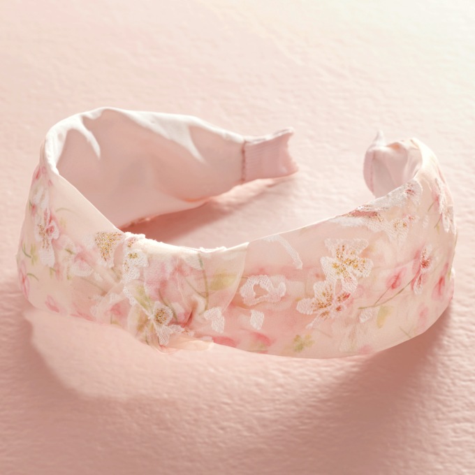 Embroidered Lace Headband, , large