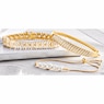 3-Piece Diamond Bracelet Set, Gold over Brass, large