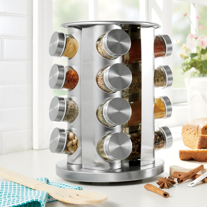 16 jar spice best sale rack