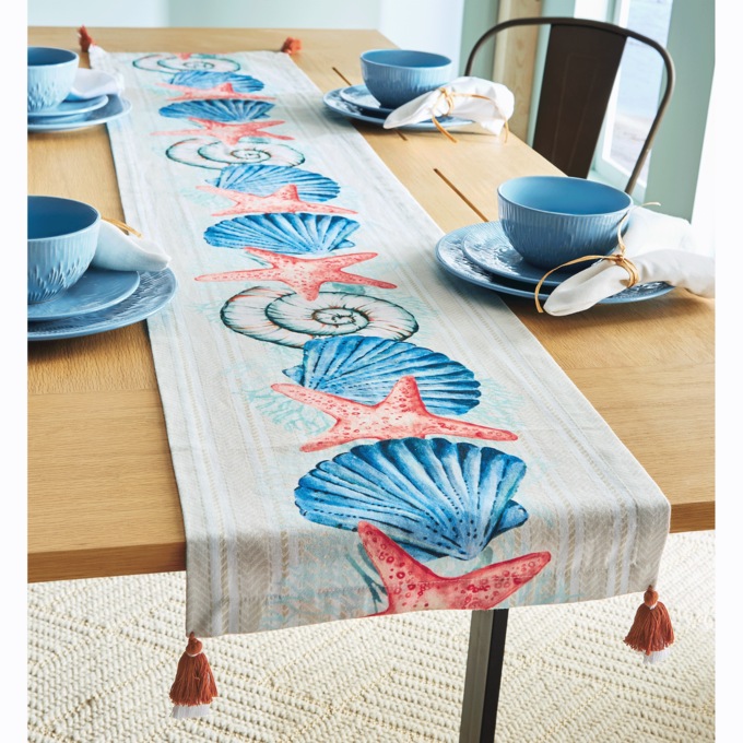 Coastal Shells Table Runner, , large