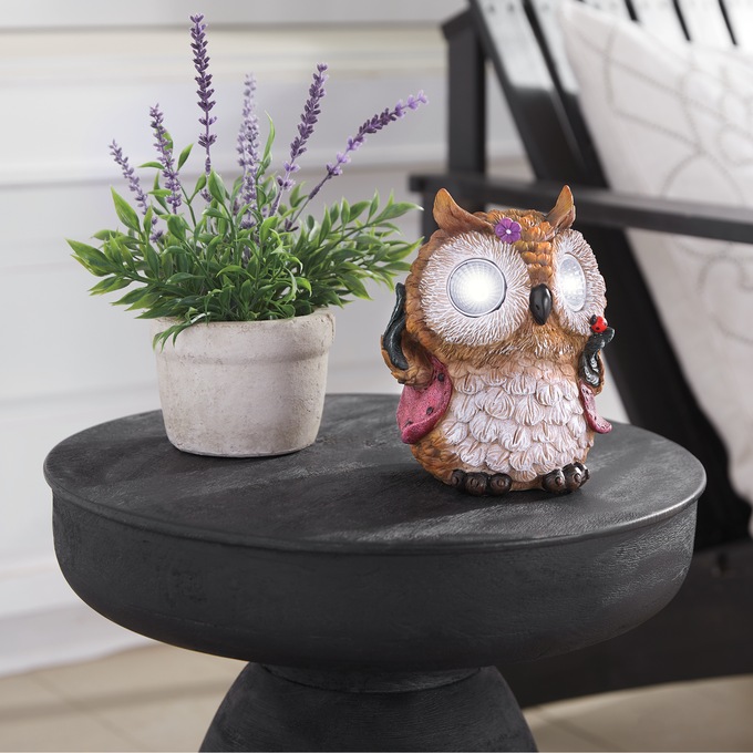 Solar Owl Statue, , large