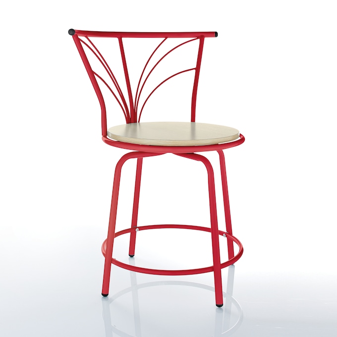 3-Piece Colorful Bistro Dining Set with Swivel Chairs, , large