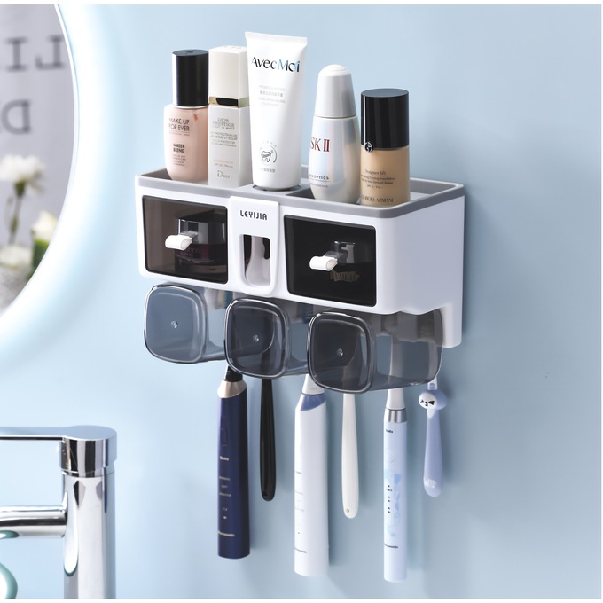 Toothpaste Dispenser & Toiletry Organizer, , large