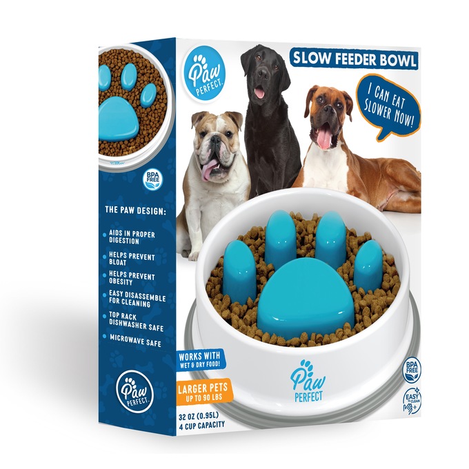 Top paw slow online feeder bowl