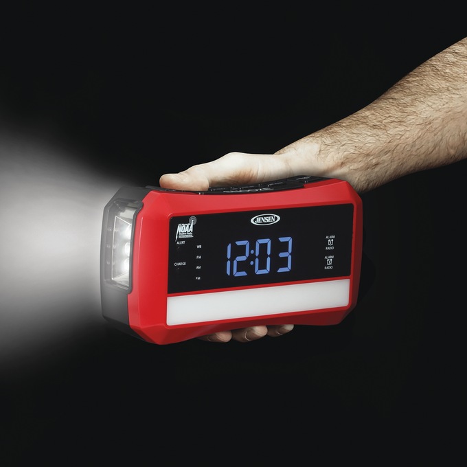 JENSEN NOAA Weather-Alert AM/FM Clock Radio, , large