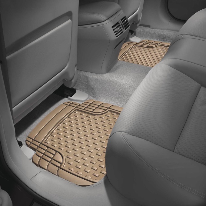 WeatherTech 4-Piece Trim-to-Fit Car Floor Mats, All-Weather, Tan, large