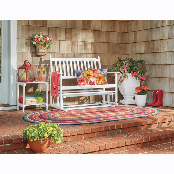Indoor/Outdoor Bright Braided Rug, , large