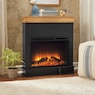 Harbor Electric Fireplace with Mantel, Black, large