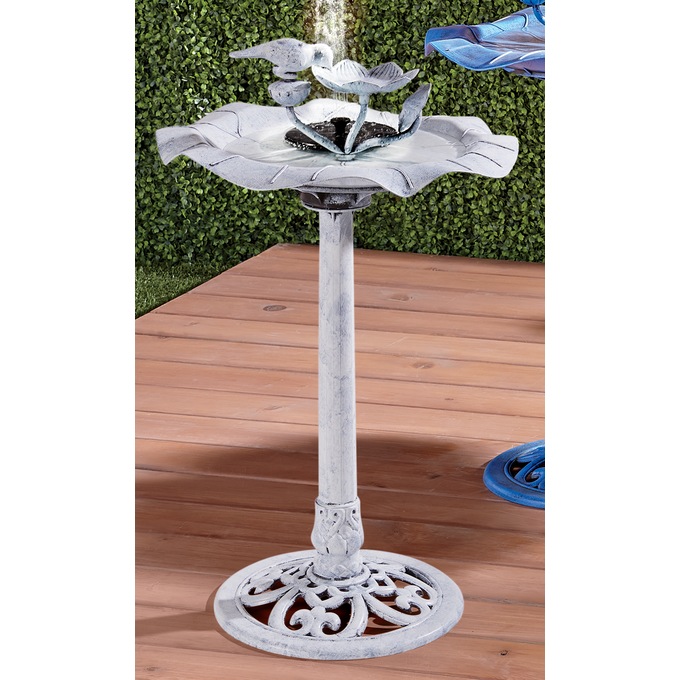 Birdbath Fountain with Bird, , large