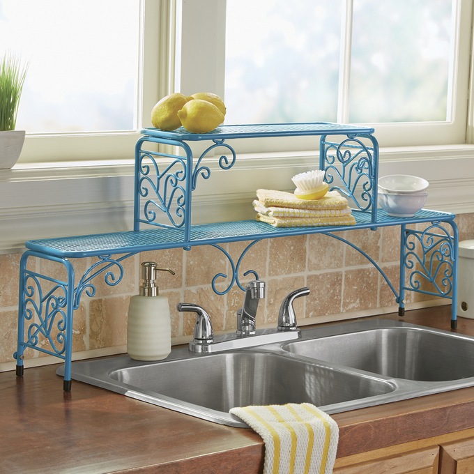 2-Tier Scroll Sink Shelf, , large
