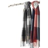 Classic Checkered Scarf, White, large