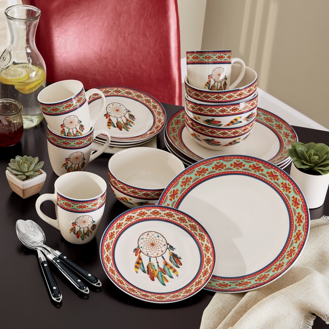 16-Piece Dreamcatcher Dinnerware, , large