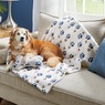 Faux-Sherpa Pet Blanket with Plush Toy, , large