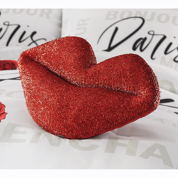 Lip Shaped Accent Pillow, , large