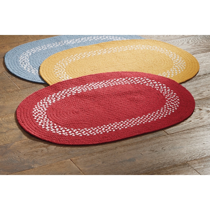 Classic Braided Mat - 20" x 30", Red, large