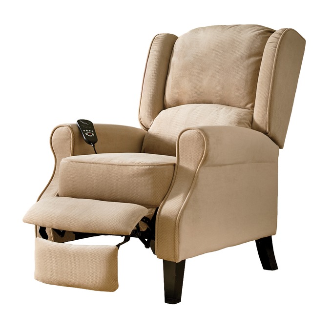 Massage Wingback Recliner with Heat, , large