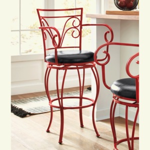 Scroll-Arm Bar Stool, , large