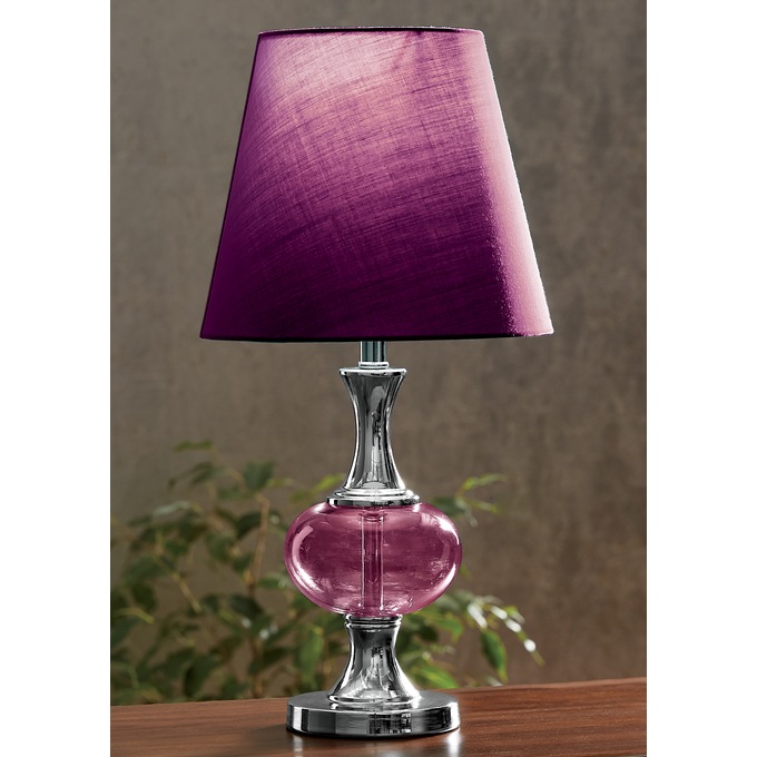 Purple table lamps glass sale
