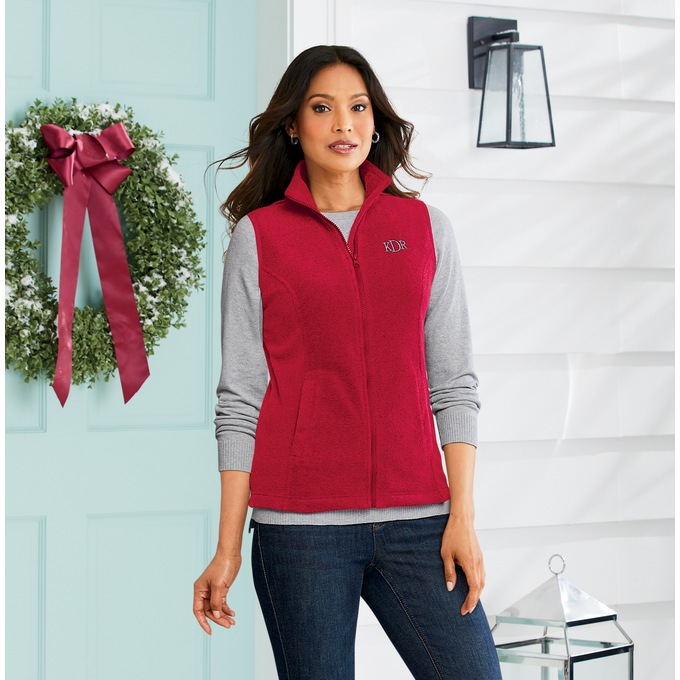 Personalized Women's Fleece Vest, , large