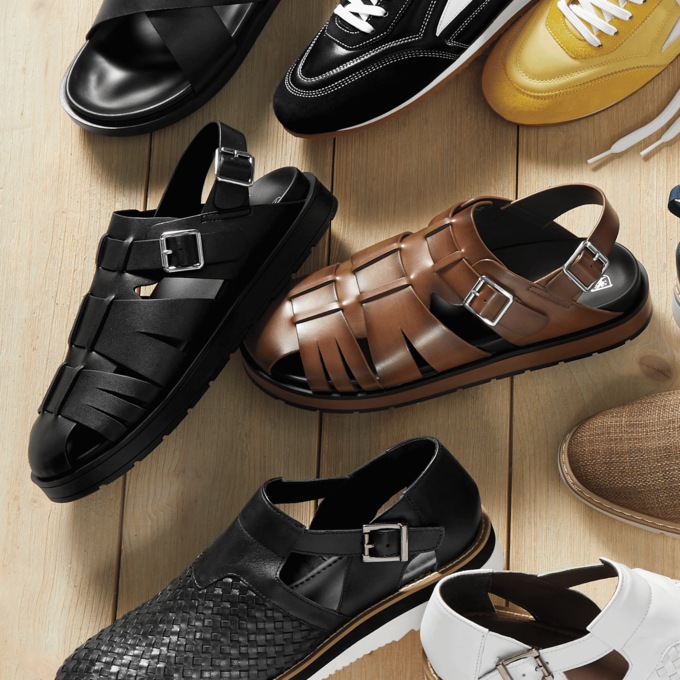 Stacy Adams Largo Faux Leather Slingback Buckle Sandal with Platform, , large