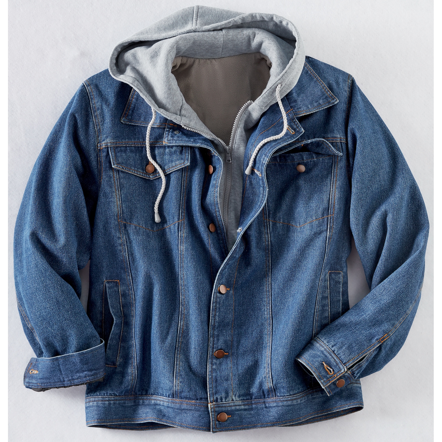 Men's Denim Jacket with Hood | Ginny's