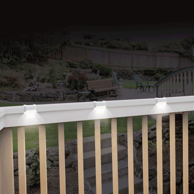 Set of 3 Solar Deck Lights, , large