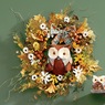 Harvest Owl Wreath, , large