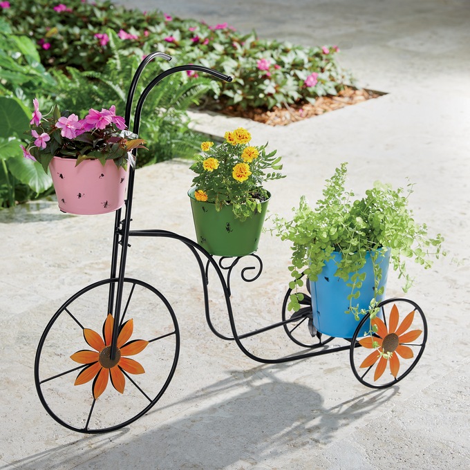 Flower Bike Planter, , large