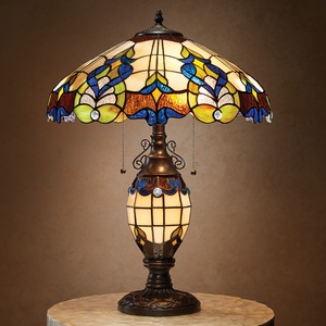 Wicklow Stained Glass Table Lamp, Multi, large