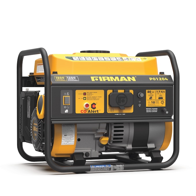 Firman 1500/1200 Portable Gas Generator, Recoil Start with CO Alert, , large