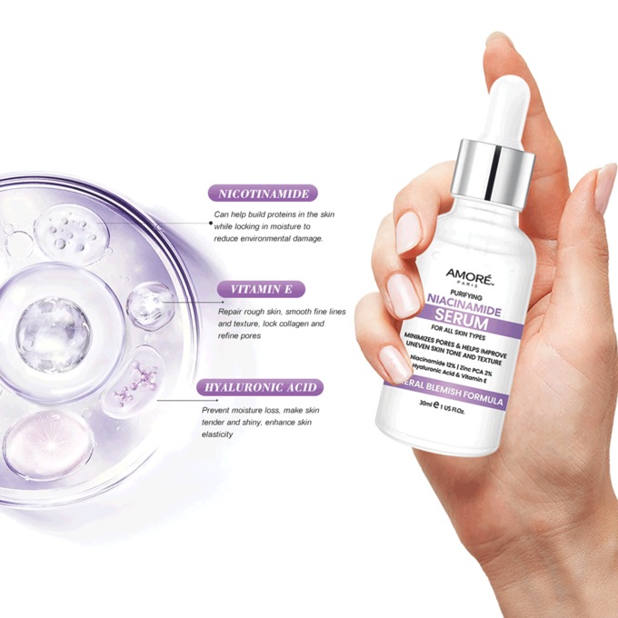Amore Paris Purifying Niacinamide Serum, , large