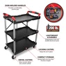 Performance Tool Folding Tool Cart, Black, large