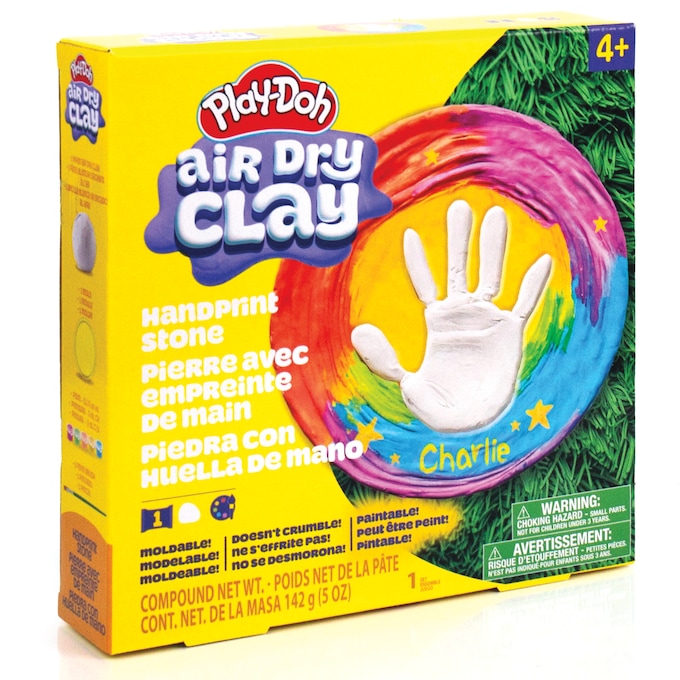 Play-Doh Air Dry Clay Handprint Stone Kit, Multi, large