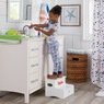 Kids&rsquo; Storage Step Stool, White, large