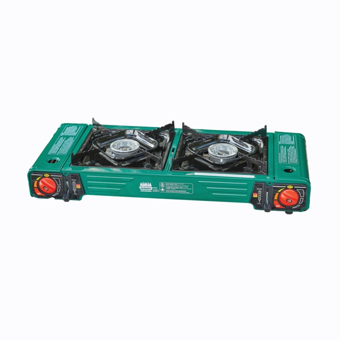 Mr. Outdoors 2-in-1 Double Butane Stove with Griddle, , large