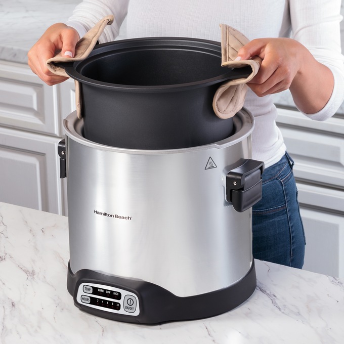 Hamilton Beach Sear and Cook 10-Qt. Stockpot Slow Cooker, , large
