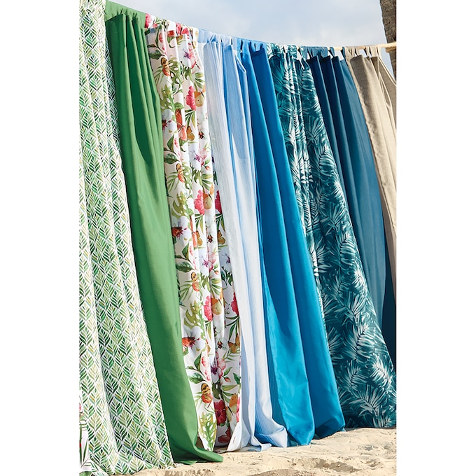 Outdoor Curtain Panel, Green, large