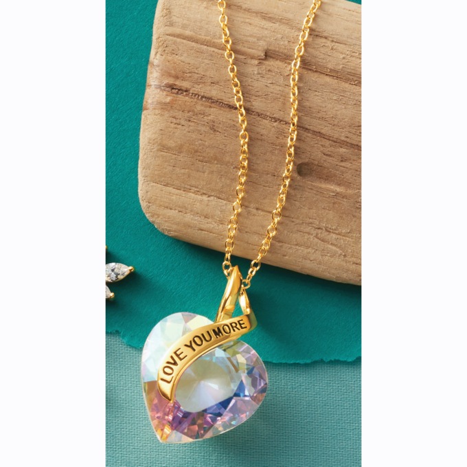 Love You More Heart Pendant, , large