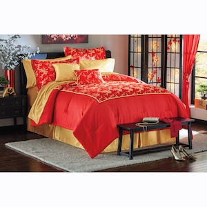 Cherry Blossom Jacquard 10-Piece Bed Set, , large