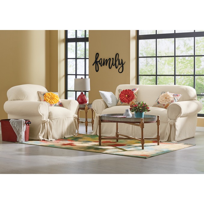 Boucle Slipcovers and Pillow Cover, , large