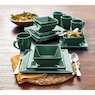 16-Piece Modern Square Dinnerware Set in Solid Colors, , large